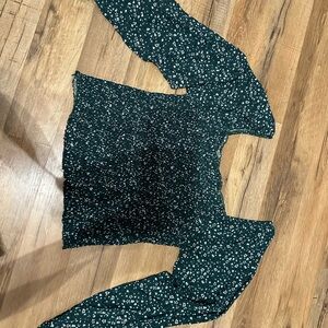 Dark Green and blue blouse